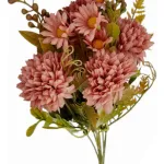 Ramo Crisantemos Flores Artificiales 30cm Decoración X1
