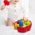 Banco De Descarga Juego De Encastre Didactico Bebe Color Rojo