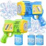 Burbujero Automático Pistola Juguete De Burbujas Con Luz Color Verde