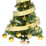 Arbol De Navidad 80cm Con Adornos 30 Piezas Oro