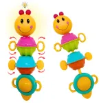 Sonajero Bebe Oruga Musical Movil Luz Sonido Didactico Color Amarillo