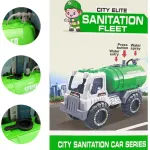 Camión Cisterna Lanza Agua Juguete A Fricción Color Verde