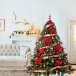 Árbol De Navidad Patagonia 1,80 Mts Con Adornos Rojo 72uds