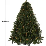 Árbol De Navidad Alpino 1.5mts Base Metálica Color Verde
