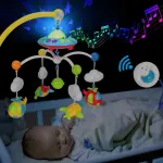Huanger 0303 Movil Cunero Musical Bebé Con Proyector Luz Y Sonido