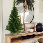 Arbol De Navidad Mini 0,80mts Con Base De Tronco Natural