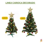 Arbol De Navidad Decorado Arbolito 90cm Pino Carioca