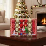 Bolas De Navidad 4cm Valija Adornos Colgante Navideño X24