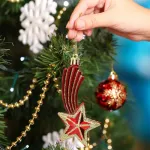 Adorno Colgante Decoración Arbol Navideño Estrella Fugaz X2