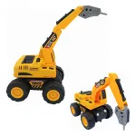 Camion De Construccion Truck Vehículo Maquina Luz Y Sonido Color Amarillo Personaje Camion Truck