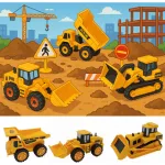 Set De Construcción Machines X3 Juguete De Maquinas Viales