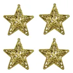 Adorno Navideño Estrella Colgante X4 Decoración Para Arbol