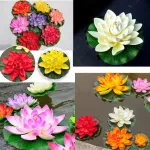 Flor De Loto Flotante Flores Artificiales Decoracion X1