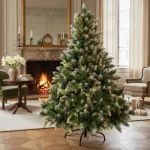 Arbol De Navidad Pino Natural Nevado Con Berry 1.80mts