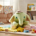 Peluche Elefante Con Gorro Bebe Muñeco Suave Infantil 20cm