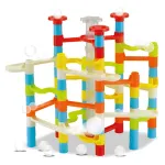 Laberinto De Bolitas Didactico Escalera Pelotas 88 Piezas Color Rojo