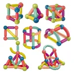 Juego De Bloques Magnéticos Para Armar X42 Piezas Educativo Didáctico Infantil Con Barras Y Esferas Imanes 3d Construcción Creativa Regalo Niños Y Niñas Levys Bazar