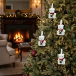 Adorno Colgante Árbol Navidad Oso X2 Decoración Navideña