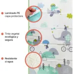 Alfombra Antigolpes Plegable Bebes Reversible 150x200cm