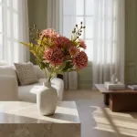Ramo Crisantemos Flores Artificiales 30cm Decoración X1