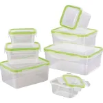 Set X7 Taper Frasco Hermético Organizador Freezer Plástico
