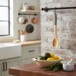 Cuchara De Madera Bambu Cucharon 30cm Utensilios De Cocina