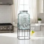Dispenser Vidrio Frasco Con Canilla 5 Litros Para Bebidas