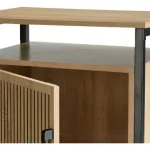 Mesa De Luz Noche Chica Mesita Moderna Mdf Hierro 54cm