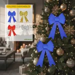 Adorno Navideño Decoracion Arbol De Navidad Moño X2