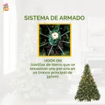 Arbol De Navidad Pino Natural Amber 2.10mts Base Metal