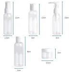 Kit Neceser Frascos De Viaje Avión Envases Recargables X6