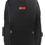 Mochila Pierre Cardin Portanotebook Color Negro Diseño De La Tela Liso