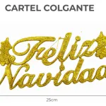 Adorno Colgante Cartel Feliz Navidad Decoracion