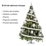 Arbol De Navidad Tronador Lujo 2,10mts Con Adornos Kit X60