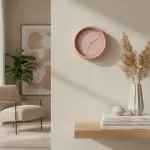 Reloj Decoración Pared De Metal C/vidrio 24cm A Pila