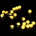 Luces De Navidad X20 Bolitas A Pilas Guirnalda Led 3mts Luces Calidas