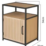 Mesa De Luz Noche Chica Mesita Moderna Mdf Hierro 54cm