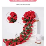 Ramo Flor Planta Colgante Jardin Artificial Interior 80cm