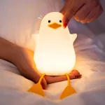 Velador Lampara Pato Luz Led Usb Recargable Rgb