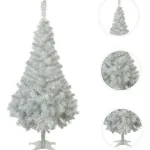 Arbol De Navidad Canadian Spruce Arbolito Pino Blanco Plata 1.80 Mts Con Base Plástica