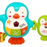 Sonajero Musical Bebe Pingüinos Con Luz Y Sonidos Jyf Toys Color Verde Oscuro