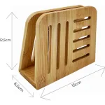Servilletero Madera Bambu Porta Servilleta Color Marron