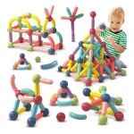 Juego De Bloques Magnéticos Para Armar X42 Piezas Educativo Didáctico Infantil Con Barras Y Esferas Imanes 3d Construcción Creativa Regalo Niños Y Niñas Levys Bazar