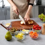 Bowl 700ml Ensaladera Vidrio Liso Transparente X1