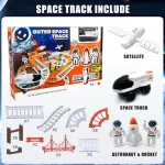 Pista De Autos Espacial Cohete Muñecos Astronauta Carreras Color Blanco