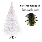 Árbol De Navidad Tradicional Expreso Polar Tronador De Lujo De 150cm Blanco