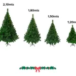 Árbol De Navidad Tradicional Expreso Polar Tronador De Lujo De 1.5m Verde