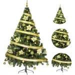 Arbol De Navidad Tronador Lujo 2,10mts Con Adornos Kit X60