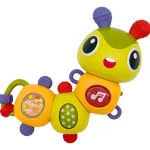Sonajero Bebe Oruga Musical Movil Luz Sonido Didactico Color Amarillo