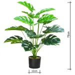Planta Artificial Con Maceta Monstera 70cm Decoración Hogar
